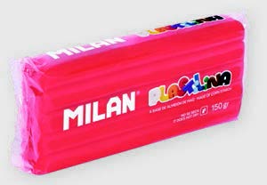 PLASTILINA MEDIANA ROJO MILAN (PASTILLA 150GR) CAJA 48