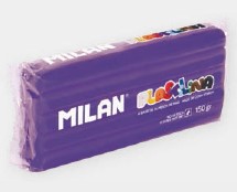 PLASTILINA MEDIANA LILA MILAN (PASTILLA 150GR) CAJA 48