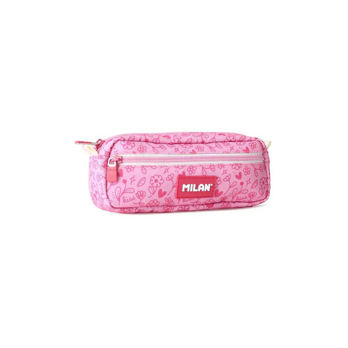 PORTATODO DOBLE RECTANGULAR SERIE ESPECIAL PINK FLOWERS