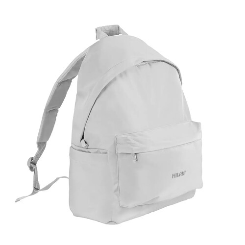 MOCHILA ESCOLAR CLASICA 2 CREMALLERAS SERIE SHADOW GRIS