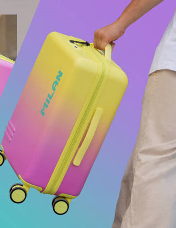 MALETA CABINA RIGIDA 55X40X23CM MILAN SUNSET ROSA