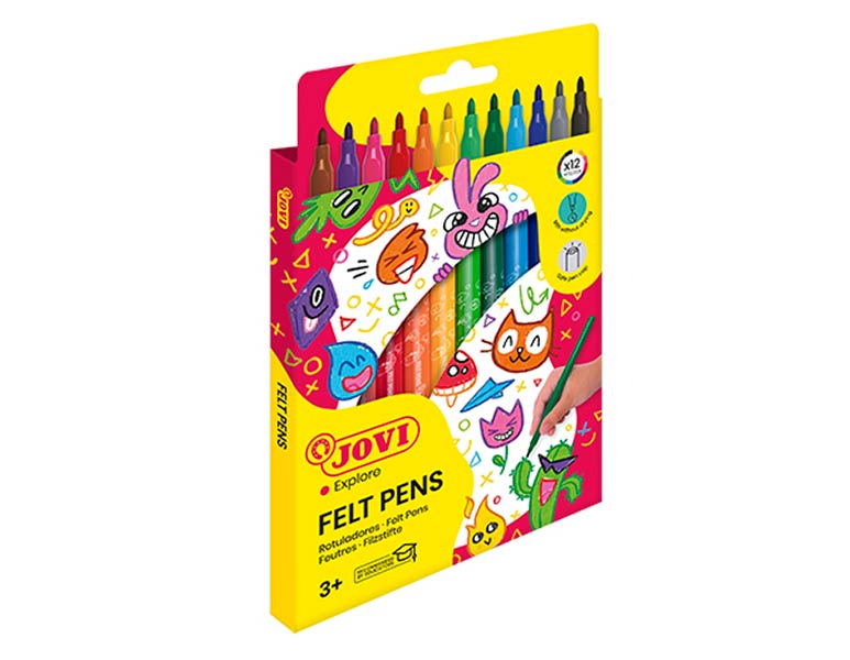 ROTU 12 COLORES JOVI LAVABLE CAJA