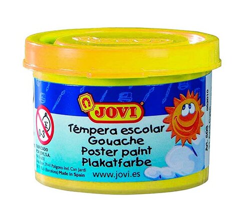 TEMPERA ESCOLAR 35 ML AMARILLO LIMON CAJA 5