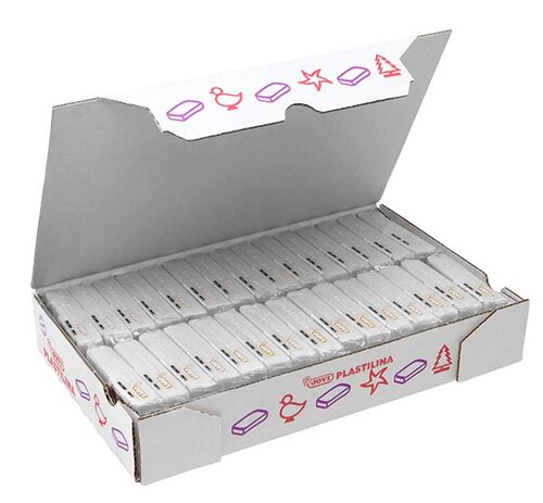 PLASTILINA PEQUEA BLANCA CAJA 30