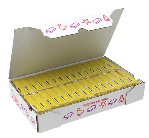 PLASTILINA PEQUEA AMARILLO CLARO CAJA 30