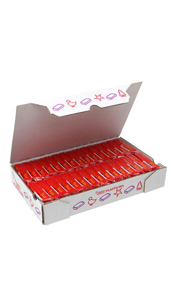 PLASTILINA PEQUEA ROJO CAJA 30
