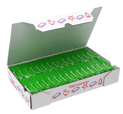PLASTILINA PEQUEA VERDE CLARO CAJA 30