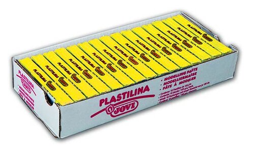 PLASTILINA MEDIANA AMARILLO CAJA 15