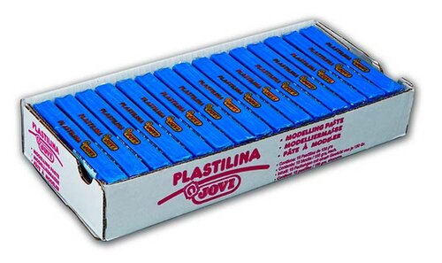 PLASTILINA MEDIANA AZUL CLARO CAJA 15