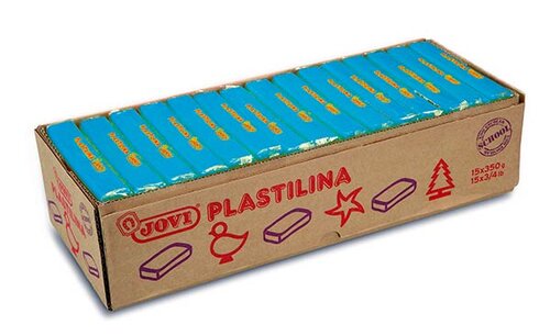 PLASTILINA GRANDE AZUL CLARO CAJA 15