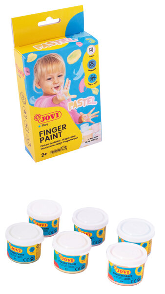 TEMPERA ESCOLAR 35 ML COLORES PASTEL 6 BOTES CAJA + PINCEL