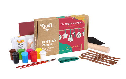 KIT MANUALIDADES NAVIDAD ADORNOS PASTA AIR DRY + ACCESORIOS
