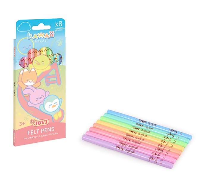 ROTU 8 COLORES KAWAII SURTIDOS EN BLISTER CARTON