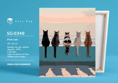 PINTAR POR NUMEROS FIVE CATS