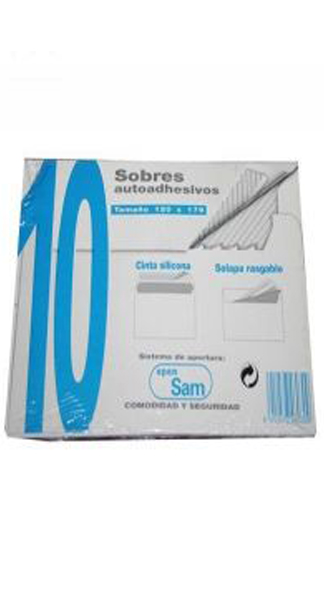 SOBRE 110X220 90GR - 10U PACK - CAJA 50 (AMERICANO)