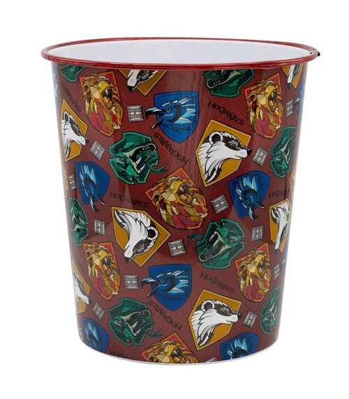 PAPELERA PLASTICO HARRY POTTER SCHOOL SHIELDS 22,5X21CM