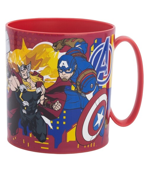 TAZA INFANTIL PLASTICO 390ML PARA MICROONDAS LOS VENGADORES