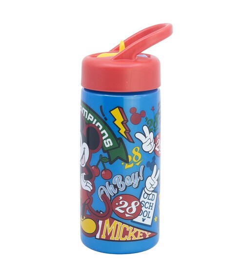 BOTELLA 410ML PP PLAYGROUND C/PAJITA MICKEY TRUE CHAMPIONS