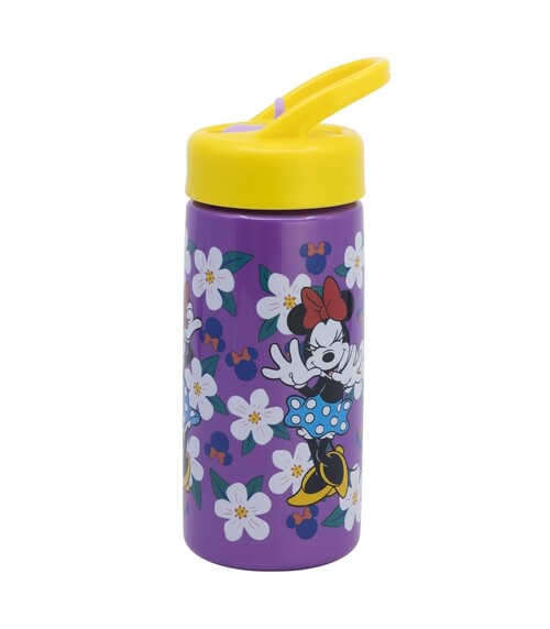 BOTELLA 410ML PP PLAYGROUND C/PAJITA MINNIE SUNSHINE