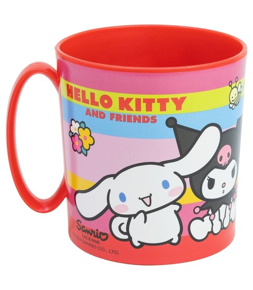 TAZA INFANTIL PLASTICO 390ML PARA MICROONDAS HELLO KITTY