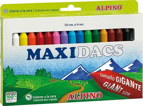 CERAS 15 COLORES MAXIDACS TAMAO GIGANTE