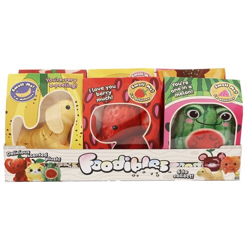 PELUCHES AROMATIZADOS FOODIBLES PEQUE�OS SURT. - 6U EXP.