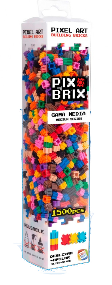 JUEGO 1500 PIEZAS COLORES SURTIDOS PIX BRIX GAMA MEDIA
