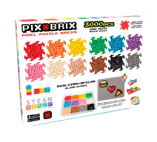 SET 3000 PIEZAS CONTAINER COLORES SURTIDOS PIX BRIX G. MEDI
