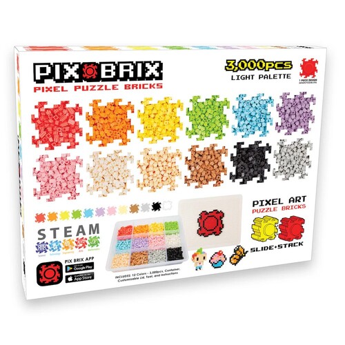 SET 3000 PIEZAS COLORES SURTIDOS PIX BRIX GAMA SUAVE