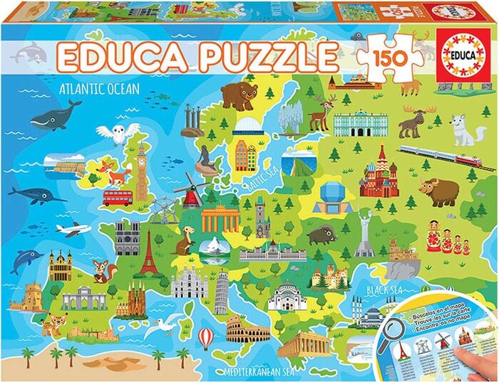 PUZZLE 150 PIEZAS MAPA EUROPA GEOPUZZLES