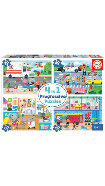 PUZZLE PROGRESIVO 20-40-60-80 PIEZAS HEROES EN ACCION