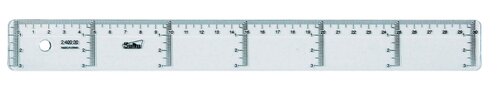 REGLA 30 CM ESCOLAR CRISTAL CAJA 20U