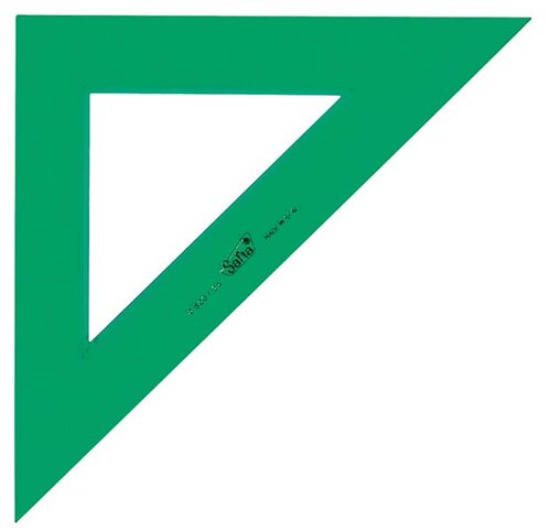 ESCUADRA 25 CM VERDE S/GRADUAR S/BISEL SERIE 820-CAJA 20U