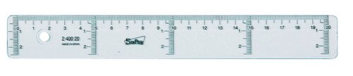 REGLA 20 CM ESCOLAR CRISTAL CAJA 20U