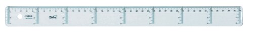 REGLA 40 CM ESCOLAR CRISTAL CAJA 20U