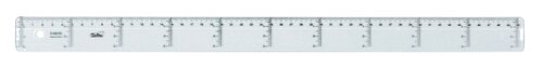 REGLA 50 CM ESCOLAR CRISTAL CAJA 20U