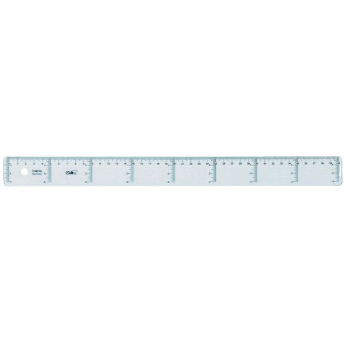REGLA 40 CM ESCOLAR CAJA 20U