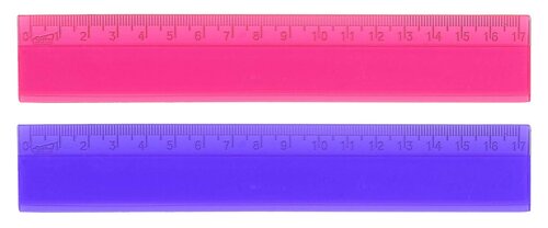 REGLA 17 CM SURTIDA COLORES PLASTICO - CAJA 20