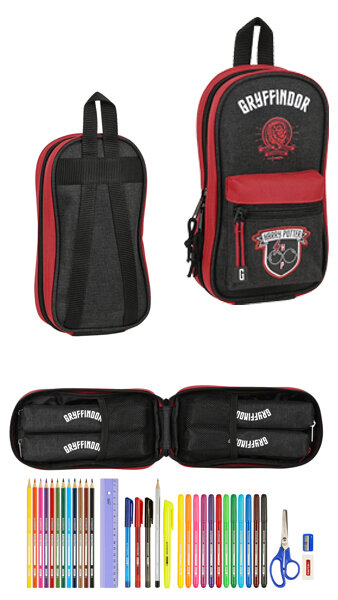 PLUMIER MOCHILA C/ 4 PORTATODOS LLENOS HARRY POTTER WITCHCRA