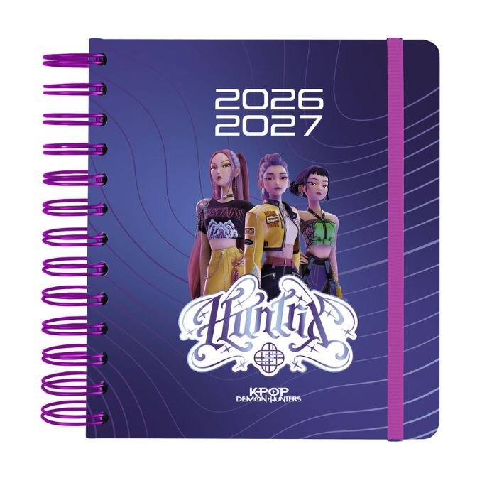 AGENDA ESCOLAR A6 26-27 DP KPOP DEMON HUNTERS CON ESPIRAL