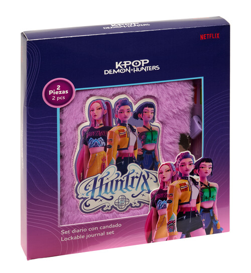 SET DIARIO CON CANDADO K-POP DEMON HUNTERS - STATIONERY