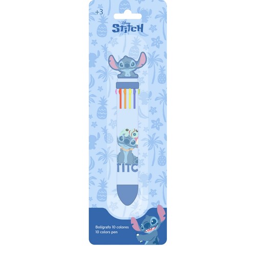 BOLI RETRACTIL 10 COLORES STITCH STATIONERY BLISTER