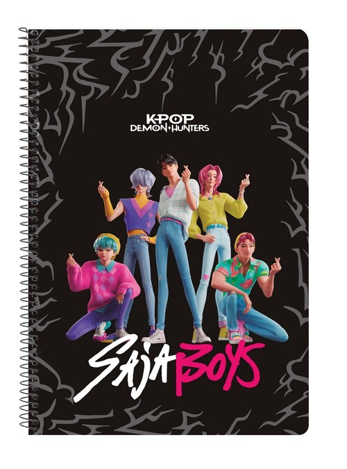 BLOCK FOLIO 80H TAPA DURA K-POP DEMON HUNTERS SAJA BOYS