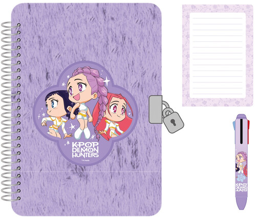 SET DIARIO C/CANDADO K-POP DEMON HUNTERS CHIBI