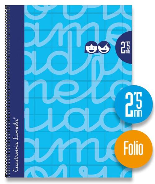 BLOCK LAMELA FOLIO 2,5MM 80H AZUL T.EXTRADURA-PACK 5