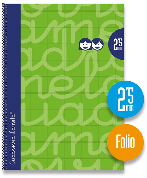 BLOCK LAMELA FOLIO 2,5MM 80H VERDE T.EXTRADURA-PACK 5U