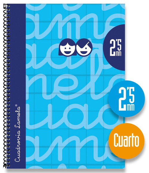 BLOCK LAMELA CUARTO 2,5MM 80H AZUL T.EXTRADURA-PACK 5