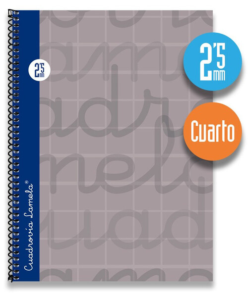BLOCK LAMELA CUARTO 2,5MM 80H GRIS T.EXTRADURA-PACK 5