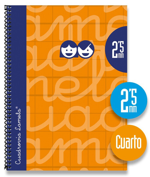 BLOCK LAMELA CUARTO 2,5MM 80H NARANJA T.EXTRADURA-PACK 5