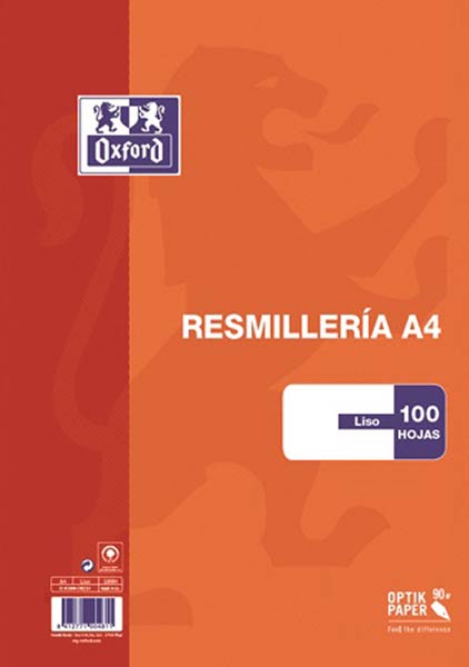 PAPEL A4 LISO 90GR 100H-CAJA 24 OXFORD